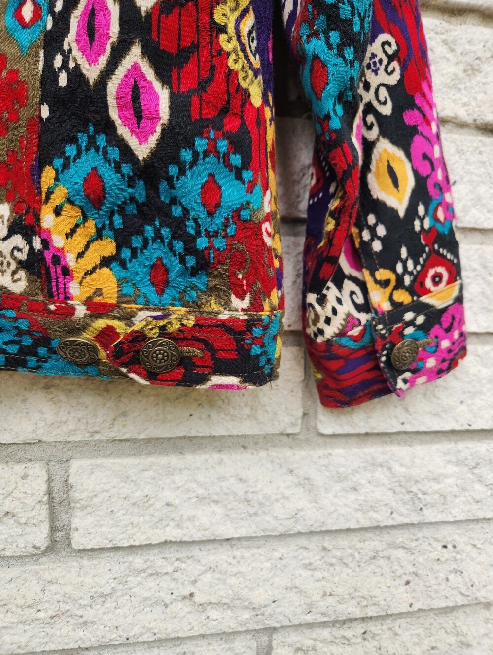 Ruby Rd. Petite Mixed Print Jacket with Yellow Label - Picture 8 of 8